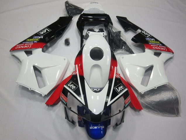 2003-2004 Honda CBR600RR Motorcycle Fairings - White Red Blue Glossy Black Lee Canada for Sale
