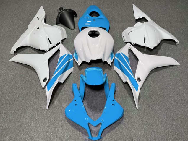 2009-2012 Honda CBR600RR Motorcycle Fairings - White Light Blue Stripe Canada for Sale