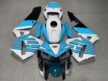 2005-2006 Honda CBR600RR Motorcycle Fairings - White Light Blue Wings Canada for Sale