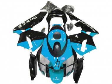 2003-2004 Honda CBR600RR Motorcycle Fairings - Light Blue Glossy Black Power Canada for Sale
