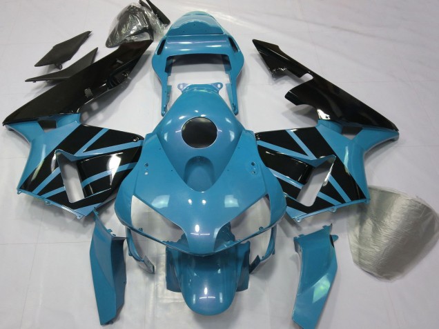 2003-2004 Honda CBR600RR Motorcycle Fairings - Light Blue Glossy Black Canada for Sale