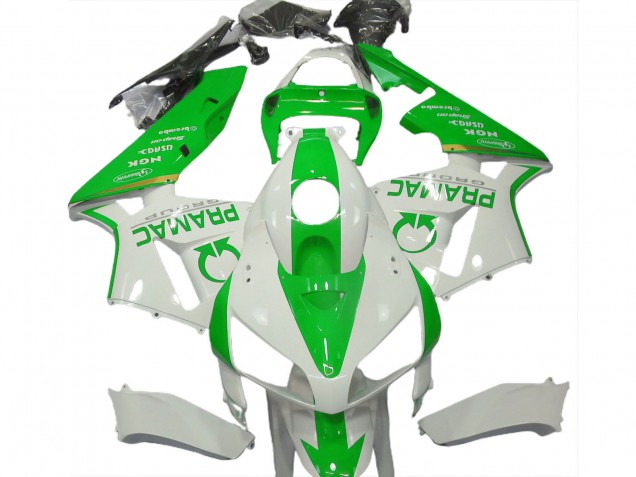 2005-2006 Honda CBR600RR Motorcycle Fairings - White Light Green Pramac Canada for Sale