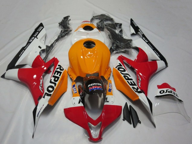 2007-2008 Honda CBR600RR Motorcycle Fairings - Orange White Red Glossy Black Repsol Canada for Sale