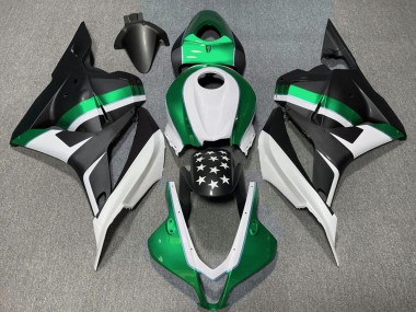 2009-2012 Honda CBR600RR Motorcycle Fairings - White Green Matte Black Star Canada for Sale