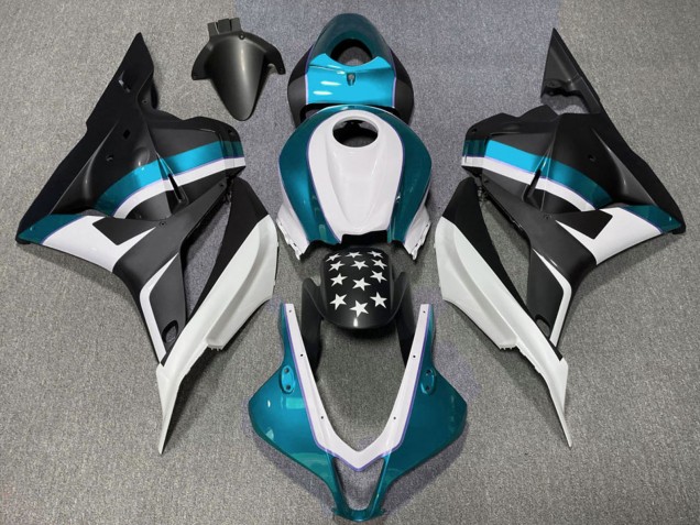 2009-2012 Honda CBR600RR Motorcycle Fairings - White Blue Matte Black Star Canada for Sale