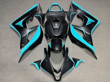 2007-2008 Honda CBR600RR Motorcycle Fairing - Cyan Blue Matte Black Canada for Sale