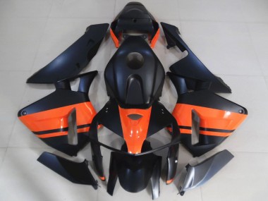 2005-2006 Honda CBR600RR Motorcycle Fairings - Matte Black Glossy Orange Canada for Sale