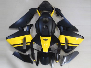 2005-2006 Honda CBR600RR Motorcycle Fairings - Matte Black Glossy Yellow Canada for Sale