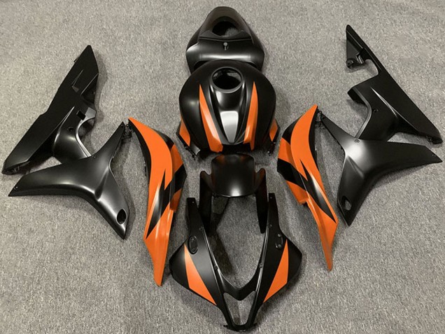 2007-2008 Honda CBR600RR Motorcycle Fairings - Orange Matte Black Canada for Sale