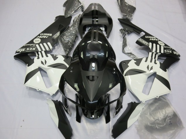2005-2006 Honda CBR600RR Motorcycle Fairings - White Matte Black Puisher Logo Canada for Sale