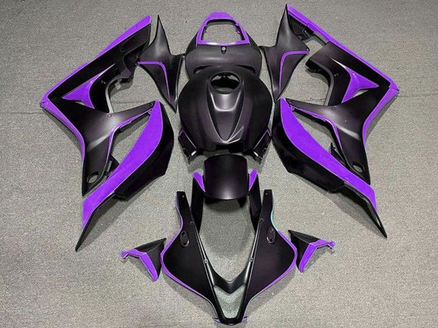 2007-2008 Honda CBR600RR Motorcycle Fairings - Purple Matte Black Canada for Sale