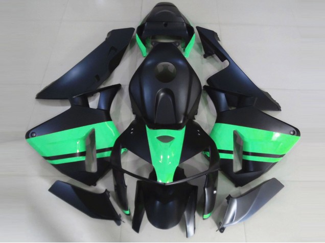 2005-2006 Honda CBR600RR Motorcycle Fairings - Matte Black Special Green Canada for Sale