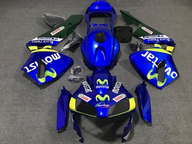 2003-2004 Honda CBR600RR Motorcycle Fairings - Blue Yellow Green MoviStar Canada for Sale