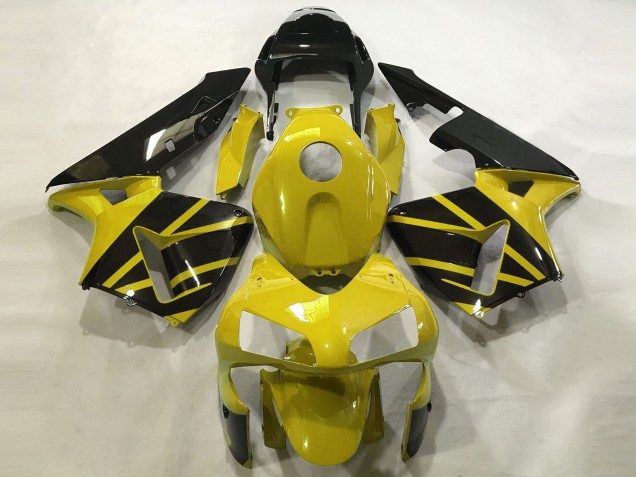 2003-2004 Honda CBR600RR Motorcycle Fairings - Mustard Yellow Glossy Black Canada for Sale