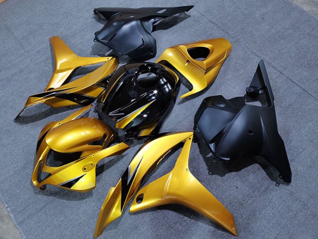 2009-2012 Honda CBR600RR Motorcycle Fairings - Gold Glossy Black Matte Black OEM Style Canada for Sale