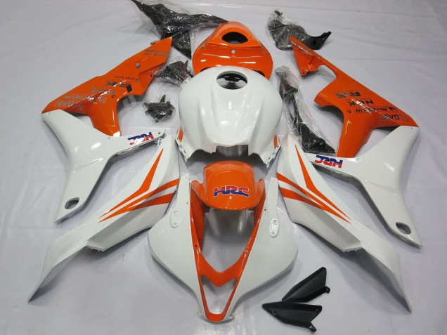 2007-2008 Honda CBR600RR Motorcycle Fairings - White Orange HRC Canada for Sale