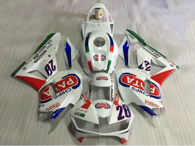 2013-2023 Honda CBR600RR Motorcycle Fairings - White Red Blue Pata 28 Canada for Sale