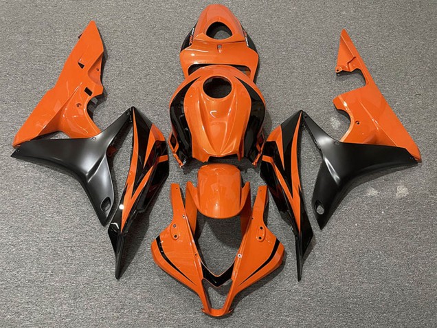 2007-2008 Honda CBR600RR Motorcycle Fairings - Orange Matte Black OEM Style Canada for Sale