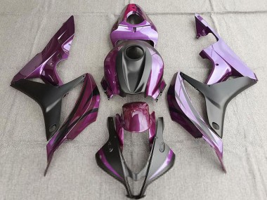 2007-2008 Honda CBR600RR Motorcycle Fairing - Purple Matte Black Canada for Sale