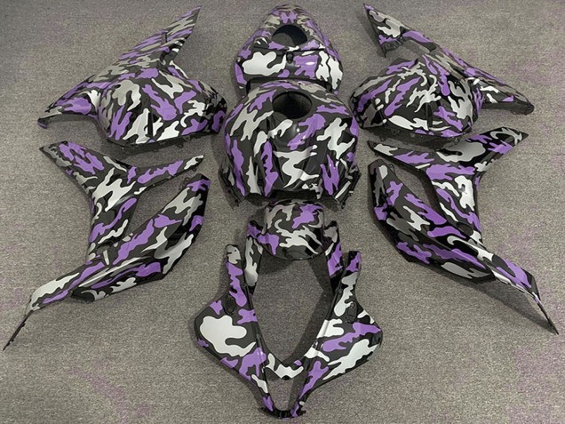 2009-2012 Honda CBR600RR Motorcycle Fairings - Purple Silver Camouflage Canada for Sale