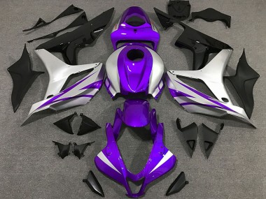 2007-2008 Honda CBR600RR Motorcycle Fairings - Silver Purple Glossy Black OEM Style Canada for Sale
