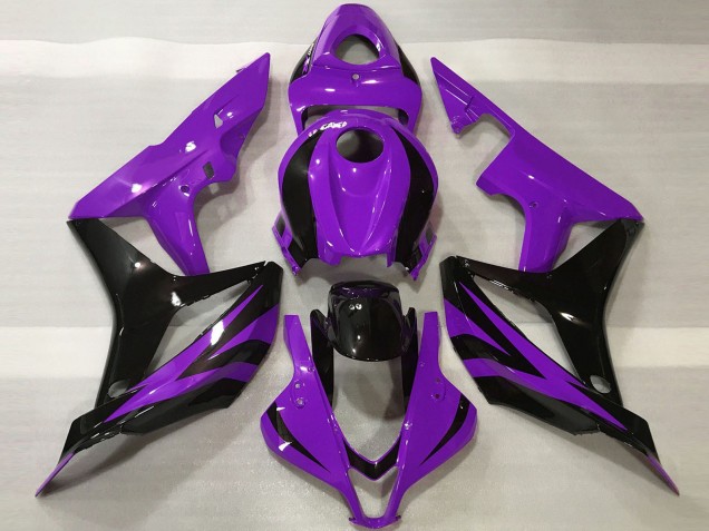 2007-2008 Honda CBR600RR Motorcycle Fairings - Purple Glossy Black OEM Style Canada for Sale