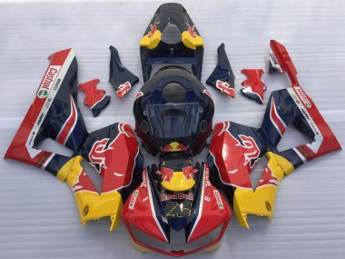 2013-2023 Honda CBR600RR Motorcycle Fairings - Dark Blue Yellow Red Bull Canada for Sale