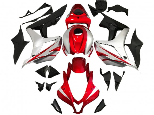 2007-2008 Honda CBR600RR Motorcycle Fairings - Silver Red Glossy Black OEM Style Canada for Sale