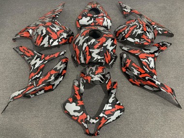 2009-2012 Honda CBR600RR Motorcycle Fairings - Red Grey Camouflage Canada for Sale
