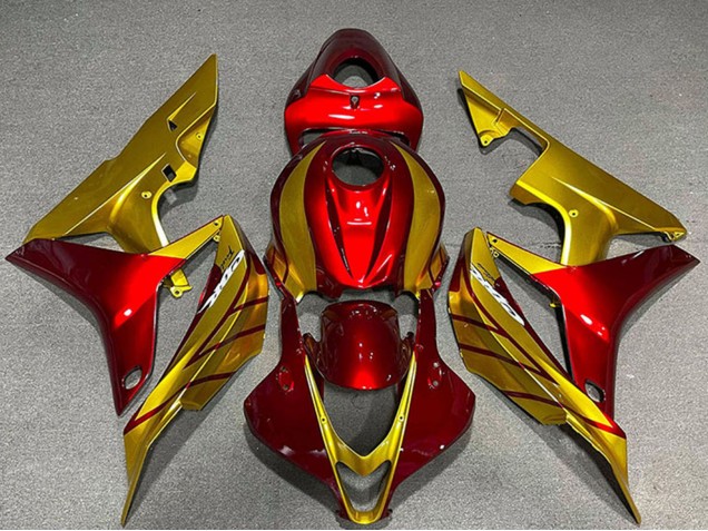 2007-2008 Honda CBR600RR Motorcycle Fairings - Gold Red Canada for Sale