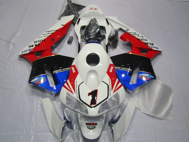 2003-2004 Honda CBR600RR Motorcycle Fairings - White Red Blue Glossy Black EuroBet Canada for Sale