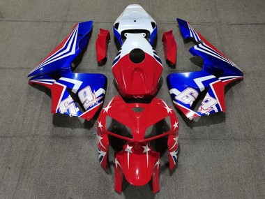 2005-2006 Honda CBR600RR Motorcycle Fairings - White Red Blue 69 Canada for Sale