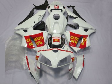 2005-2006 Honda CBR600RR Motorcycle Fairings - White Red Yellow San Carlo 58 Canada for Sale
