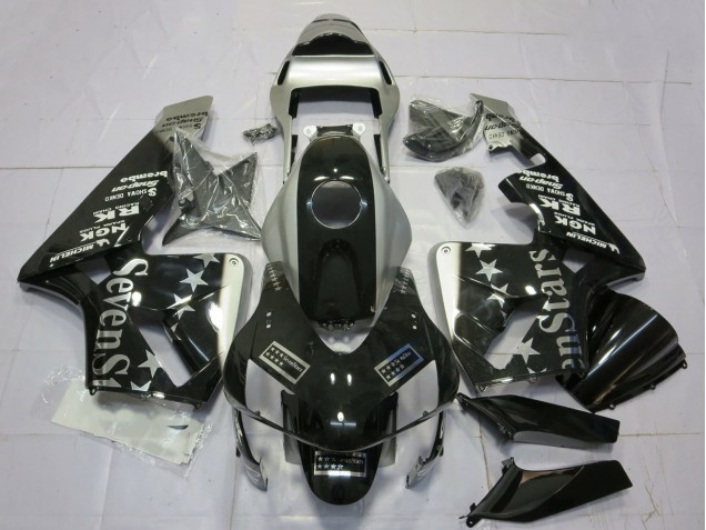 2003-2004 Honda CBR600RR Motorcycle Fairings - Silver Glossy Black SevenStars Canada for Sale