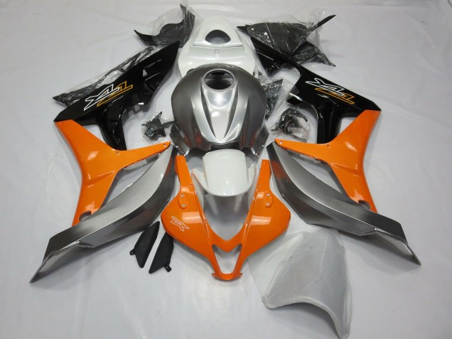 2007-2008 Honda CBR600RR Motorcycle Fairings - Silver Orange Glossy Black Canada for Sale