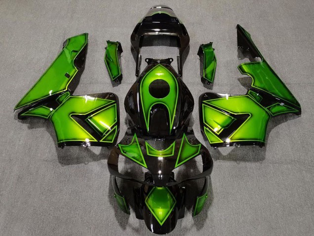 2003-2004 Honda CBR600RR Motorcycle Fairings - Green Glossy Black Canada for Sale