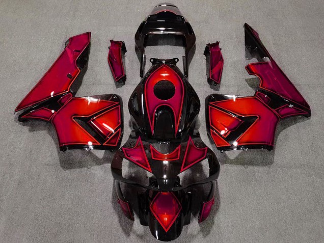 2003-2004 Honda CBR600RR Motorcycle Fairings - Red Glossy Black Canada for Sale