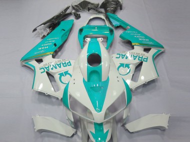 2005-2006 Honda CBR600RR Motorcycle Fairings - White Teal Pramac Canada for Sale