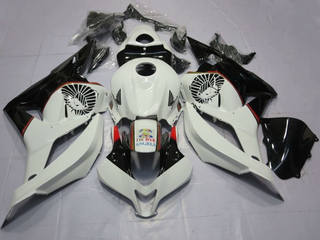 2009-2012 Honda CBR600RR Motorcycle Fairings - White Glossy Black Tie Dye Canada for Sale