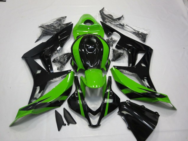 2007-2008 Honda CBR600RR Motorcycle Fairings - Green Glossy Black Canada for Sale