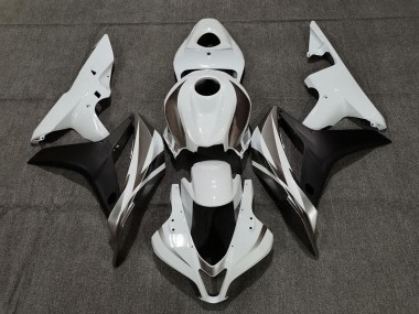 2007-2008 Honda CBR600RR Motorcycle Fairings - White Matte Black Canada for Sale