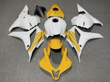 2009-2012 Honda CBR600RR Motorcycle Fairings - White Yellow Stripe Canada for Sale