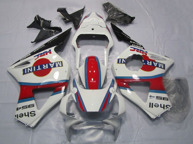 2002-2003 Honda CBR954RR Motorcycle Fairings - White Red Black Martini Canada for Sale