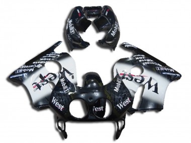1990-1998 Honda CBR250RR Motorcycle Fairings - Glossy Black White West Canada for Sale
