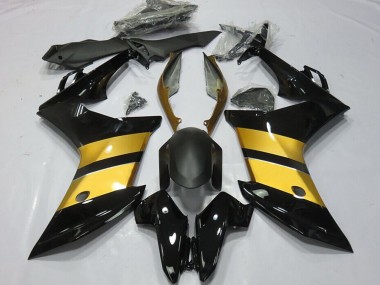 2011-2013 Honda CBR600F Motorcycle Fairings - Gold Glossy Black CBR Design Canada for Sale