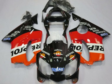 2001-2003 Honda CBR600 F4i Motorcycle Fairings - Orange White Red Glossy Black Repsol Canada for Sale