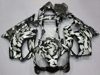 2001-2003 Honda CBR600 F4i Motorcycle Fairings - White Grey Black Camouflage Canada for Sale