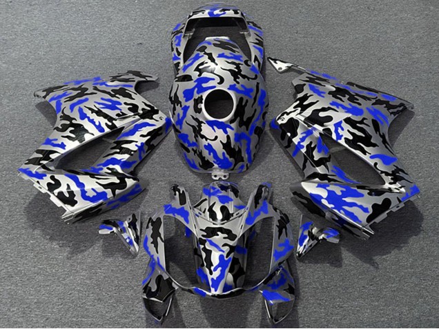 2002-2013 Honda VFR 800 Motorcycle Fairings - Blue Camouflage Canada for Sale