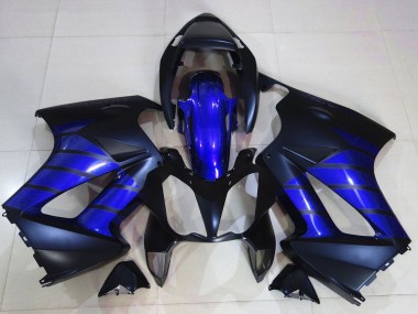 2002-2013 Honda VFR 800 Motorcycle Fairings - Glossy Blue Matte Blue Matte Black Canada for Sale