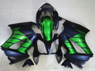 2002-2013 Honda VFR 800 Motorcycle Fairings - Green Matte Black Canada for Sale